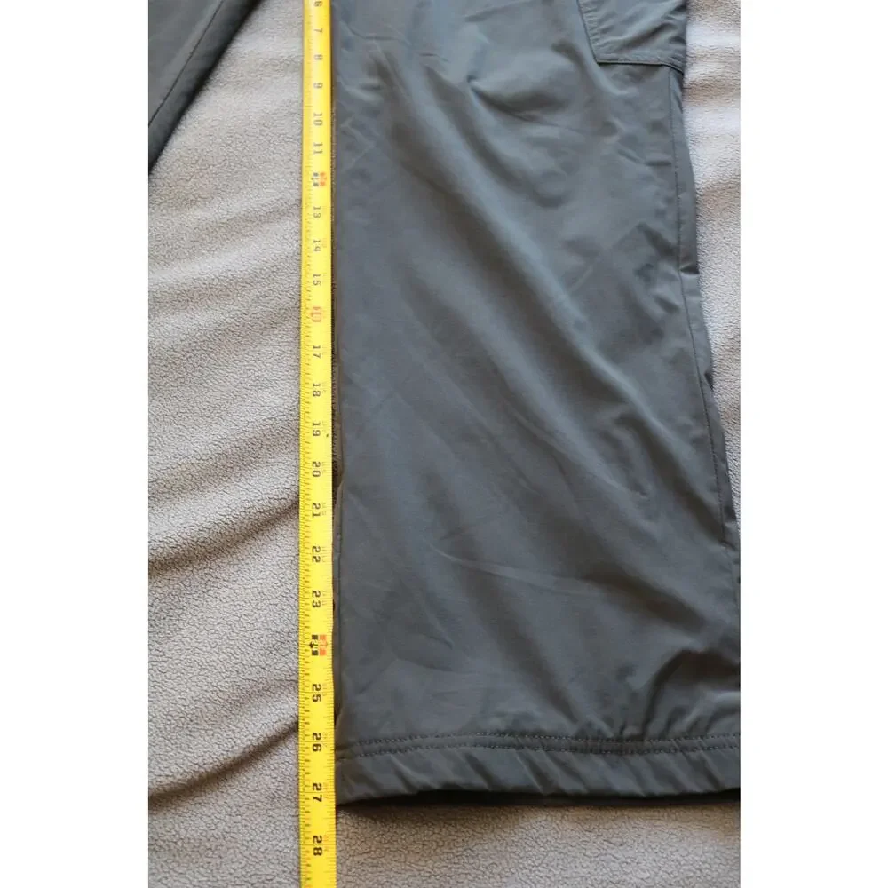 EDDIE BAUER Insulated Pants Womens Petite 12 Gray Faux Fleece Lined Cargo Hiking - Picture 10 of 14